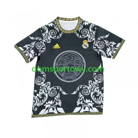 Koszulka Real Madryt Versace Edition Domowe Koszulki Piłkarskie Czarny 2024-2025 Krótki Rękaw